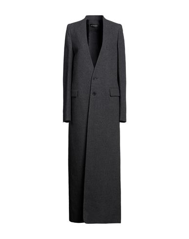 Shop Ann Demeulemeester Woman Coat Lead Size 8 Virgin Wool In Grey