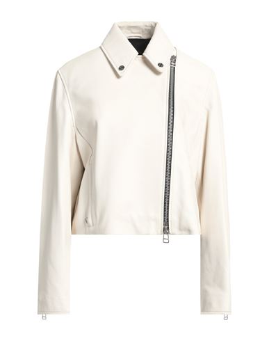 Shop Sly010 Woman Jacket Ivory Size 14 Lambskin In White