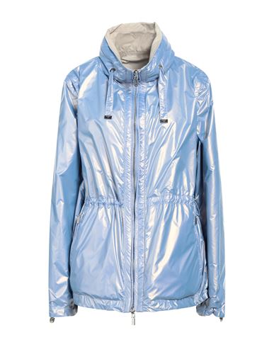 Diego M Woman Jacket Sky Blue Size 10 Nylon, Polyester