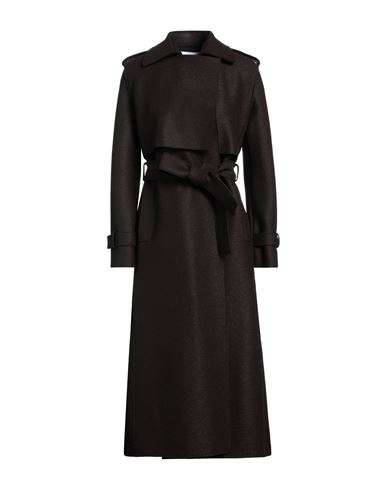 Harris Wharf London Woman Coat Dark Brown Size 4 Virgin Wool In Black