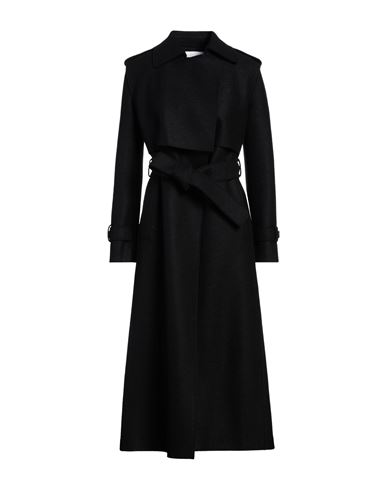 Harris Wharf London Woman Coat Midnight Blue Size 2 Virgin Wool In Black