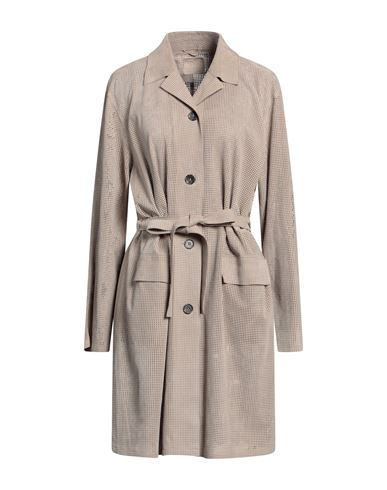 Desa 1972 Woman Overcoat Beige Size 6 Soft Leather In Neutral