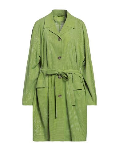 Desa 1972 Woman Overcoat Acid Green Size 14 Soft Leather