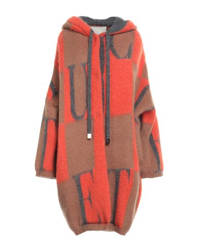 Circus Hotel Woman Coat Orange Size 6 Acrylic, Polyamide, Mohair Wool
