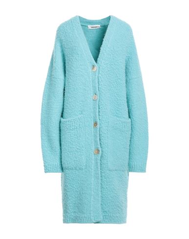 Circus Hotel Woman Coat Sky Blue Size 8 Wool, Alpaca Wool, Polyamide, Elastane