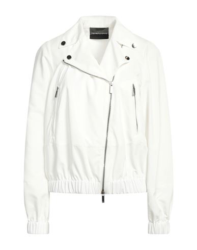Emporio Armani Woman Jacket White Size 12 Polyester