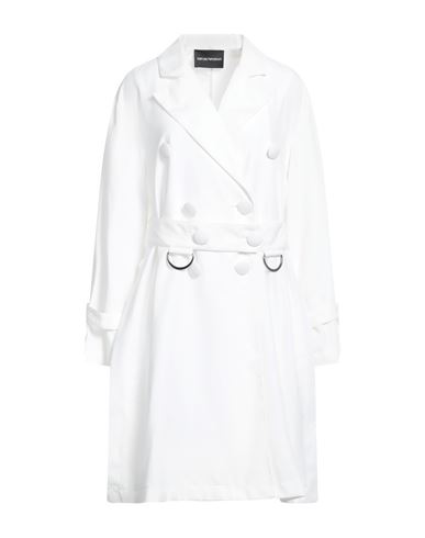 Emporio Armani Woman Overcoat White Size 8 Polyester