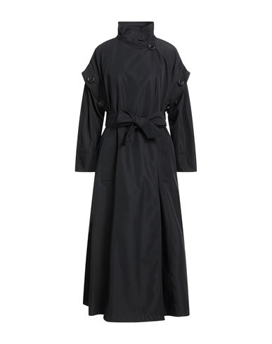 Emporio Armani Woman Overcoat Black Size 12 Polyester