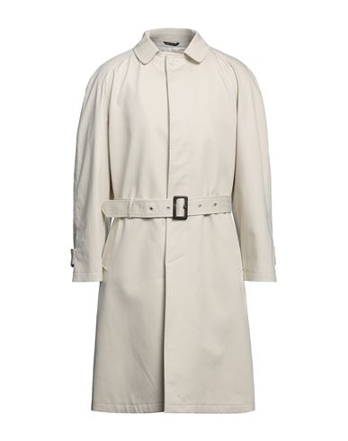 Daniele Alessandrini Man Overcoat & Trench Coat Off White Size 38 Cotton, Elastane
