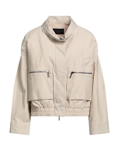Emporio Armani Woman Jacket Beige Size 8 Cotton, Polyamide