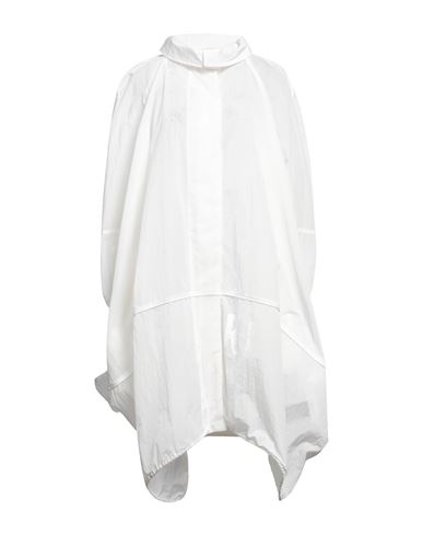 Emporio Armani Woman Overcoat & Trench Coat White Size L Polyamide, Polyester, Bovine Leather
