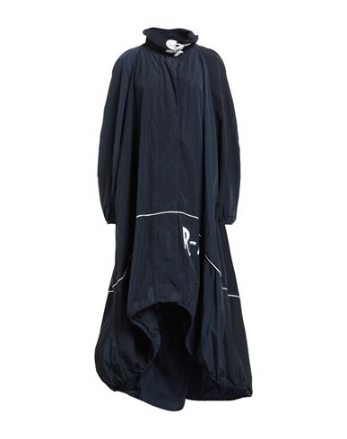 Emporio Armani Woman Overcoat & Trench Coat Midnight Blue Size M Polyamide, Polyester, Bovine Leathe