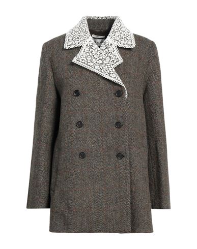 Paul & Joe Woman Coat Grey Size 6 Virgin Wool