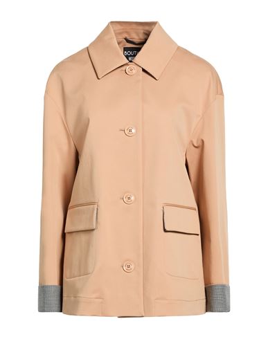Boutique Moschino Woman Overcoat & Trench Coat Camel Size 6 Cotton, Elastane, Polyester, Virgin Wool In Sand