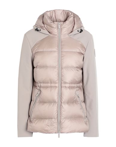 Woolrich Soft Shell Down Quilted Hybrid Woman Puffer Dove Grey Size L Polyester, Elastane