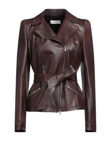 Accuà By Psr Woman Jacket Dark Brown Size 6 Soft Leather