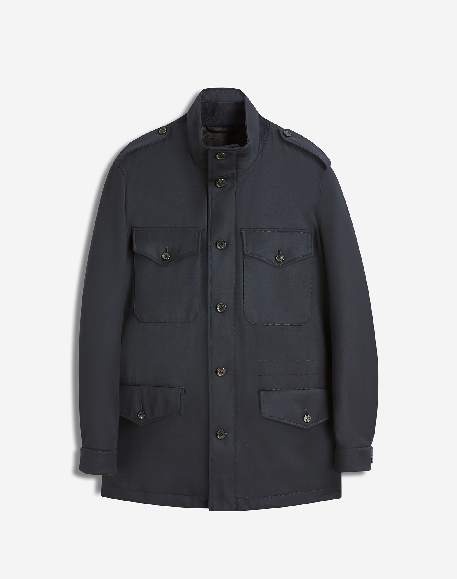 Dunhill Technical Wool Field Jacket In Black
