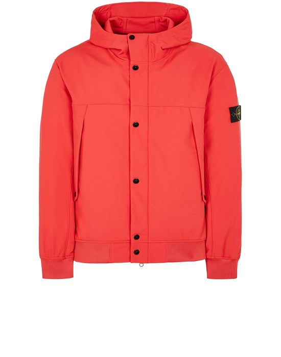 Stone Island Veste Légère Rouge Polyester, Élasthanne In Red