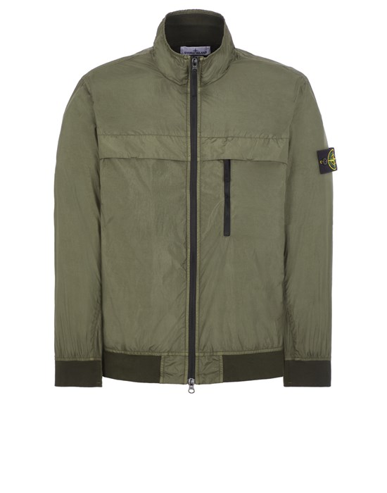  STONE ISLAND 41022 GARMENT DYED CRINKLE REPS R-NY LIGHTWEIGHT JACKET Man Musk Green