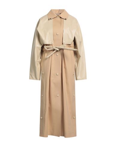 Kassl Editions Woman Overcoat & Trench Coat Beige Size S Cotton, Polyurethane