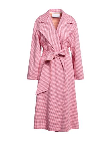 Shop Harris Wharf London Woman Overcoat & Trench Coat Fuchsia Size 8 Cotton, Polyamide In Pink