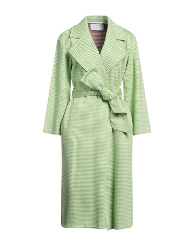 Harris Wharf London Woman Overcoat & Trench Coat Light Green Size 8 Cotton, Polyamide