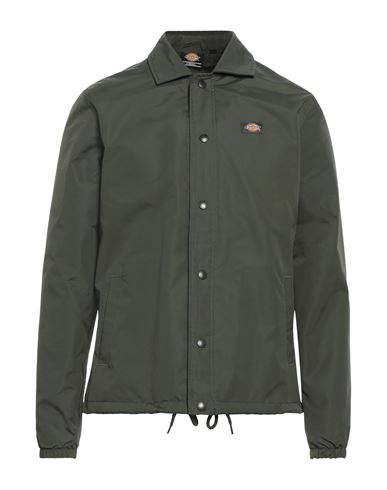 Shop Dickies Man Jacket Dark Green Size Xs Polyamide, Polyester