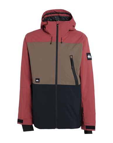Shop Quiksilver Qs Giacca Snow Sycamore Jk Man Jacket Brick Red Size Xl Polyester
