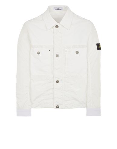 Shop Stone Island Veste Légère Blanc Polyester