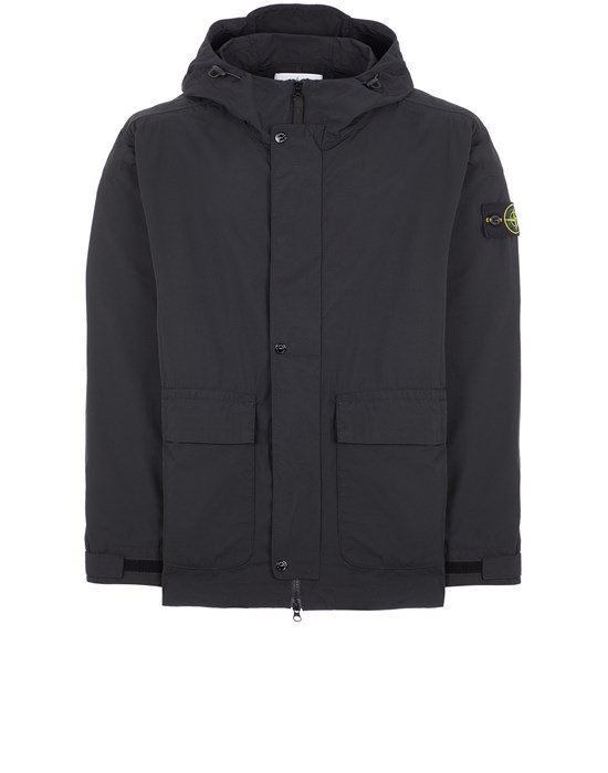 Stone Island Lightweight Jacket Black Polyester In Black