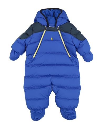 Polo Ralph Lauren Baby Boys Water-repellent Down Hooded Bunting One Piece In New Sapphire