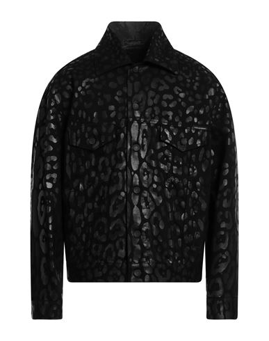 Dolce & Gabbana Man Denim Outerwear Black Size 40 Cotton
