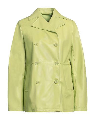 Sword 6.6.44 Woman Overcoat Light Green Size 4 Soft Leather