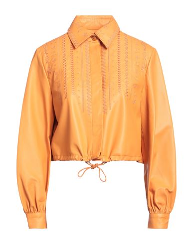 Bully Woman Jacket Orange Size 8 Lambskin