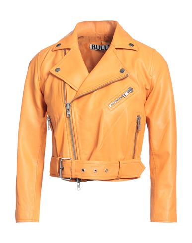 Bully Woman Jacket Orange Size 6 Soft Leather