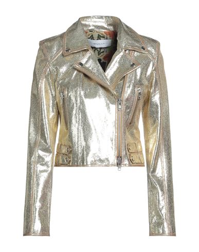 Bully Woman Jacket Platinum Size 10 Soft Leather In Grey