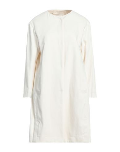 Shop Natan Woman Overcoat & Trench Coat Ivory Size 10 Cotton, Elastane In White
