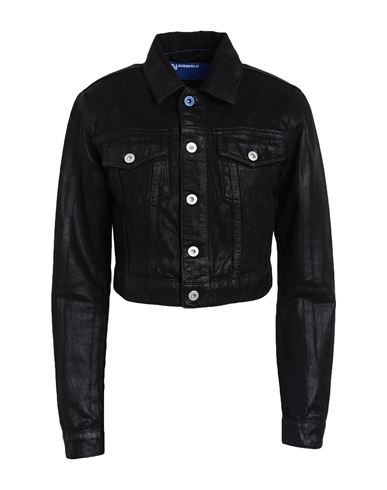 Karl Lagerfeld Jeans Woman Denim Outerwear Black Size Xl Cotton