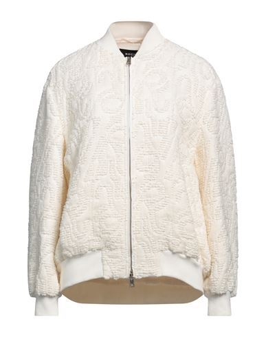 Rochas Woman Jacket Ivory Size 8 Acrylic, Wool, Silk, Polyamide, Polyester In White