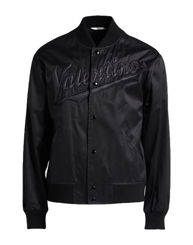 Valentino Raised-logo Bomber Jacket In Black