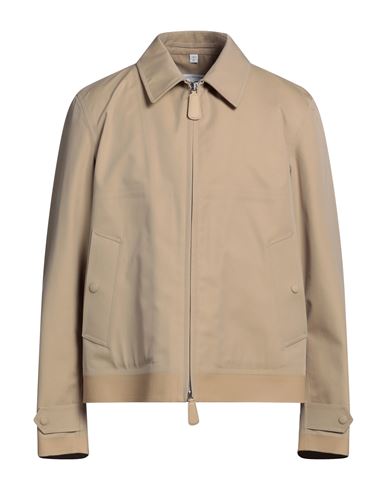 Shop Burberry Man Jacket Beige Size 40 Cotton, Polyester