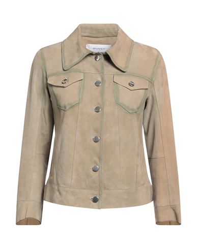 Bully Woman Jacket Sand Size 6 Goat Skin In Gold