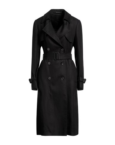 Tagliatore Woman Overcoat Black Size 6 Linen