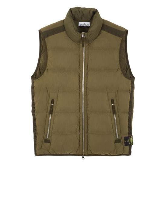 Sold out - STONE ISLAND G1428 SEAMLESS TUNNEL NYLON DOWN-TC Waistcoat Man Olive Green