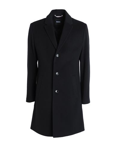 Shop Hugo Boss Boss Man Coat Black Size 42 Wool, Polyamide