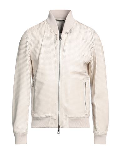 Dolce & Gabbana Man Jacket Ivory Size 48 Lambskin, Cotton, Polyamide, Elastane In White