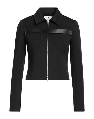 Courrèges Courreges Woman Jacket Black Size 6 Polyester, Acetate, Cotton, Polyurethane