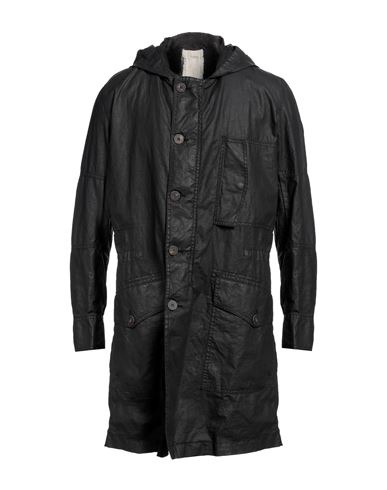 Messagerie Man Overcoat & Trench Coat Black Size Xxl Linen, Polyurethane