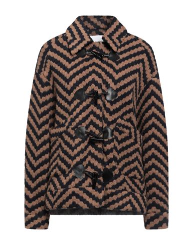 Shop De' Hart Woman Jacket Khaki Size 10 Polyester, Wool In Beige