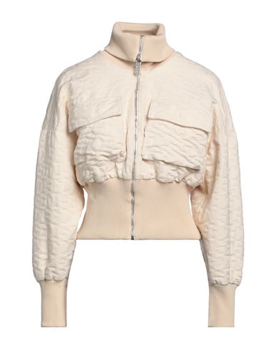 Gcds Woman Jacket Ivory Size M Cotton In White